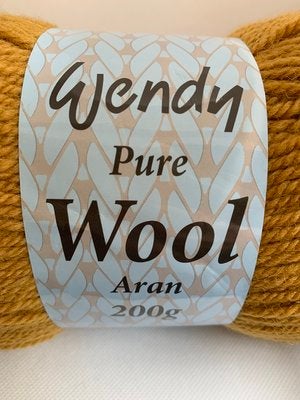 Wendy 200g Medium Weight Wool Pure Aran Yarn