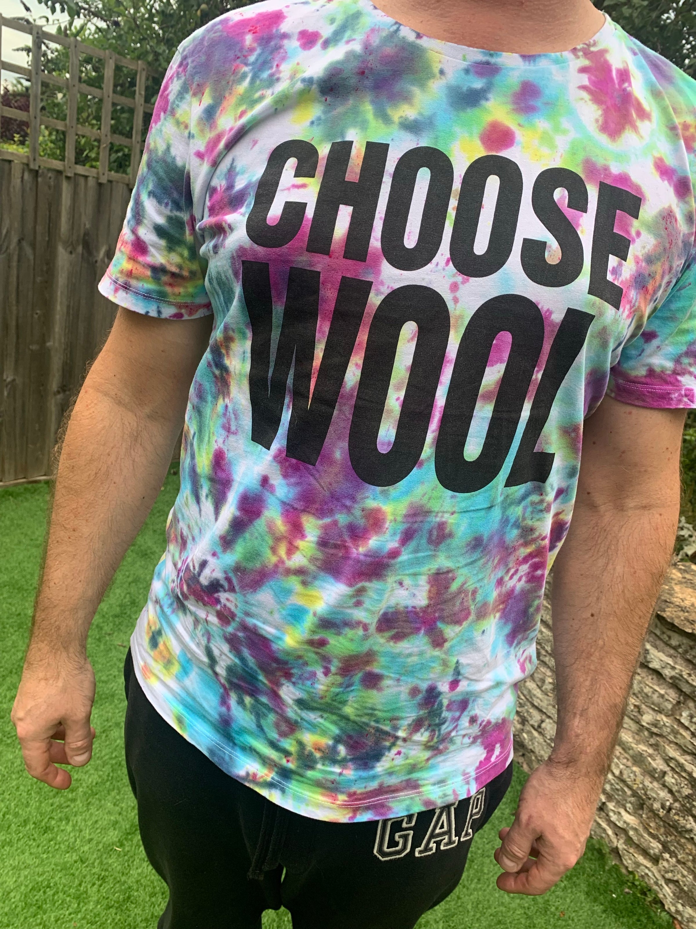 Choose Wool Tie Dye T Shirt Wool Bath