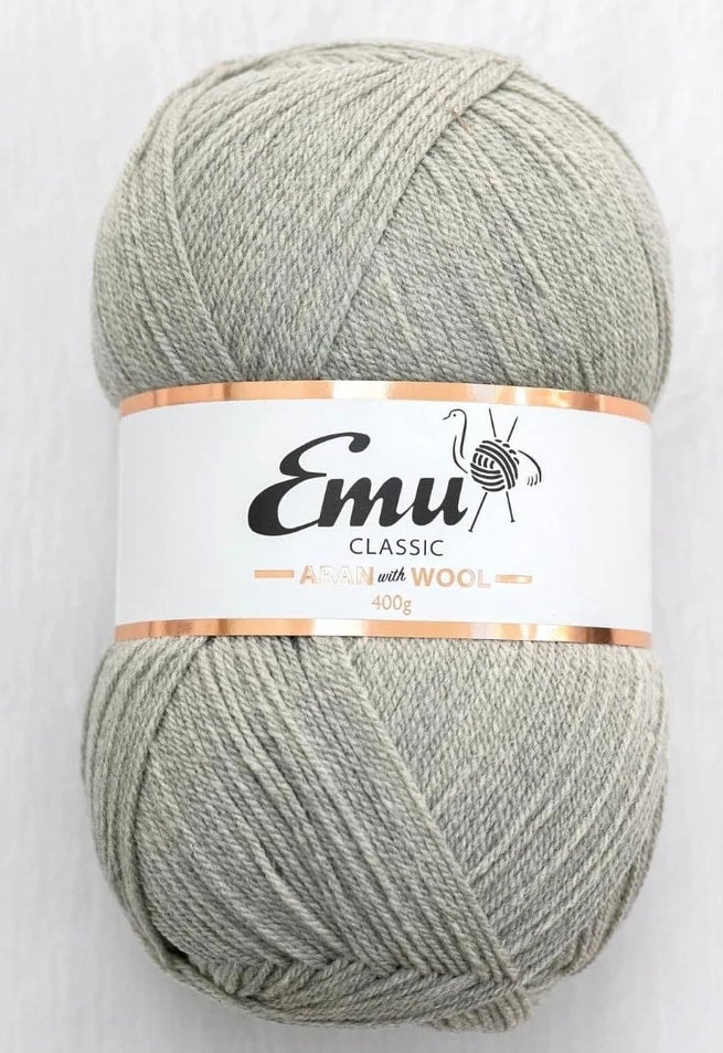 Grey aran wool 400g clearance